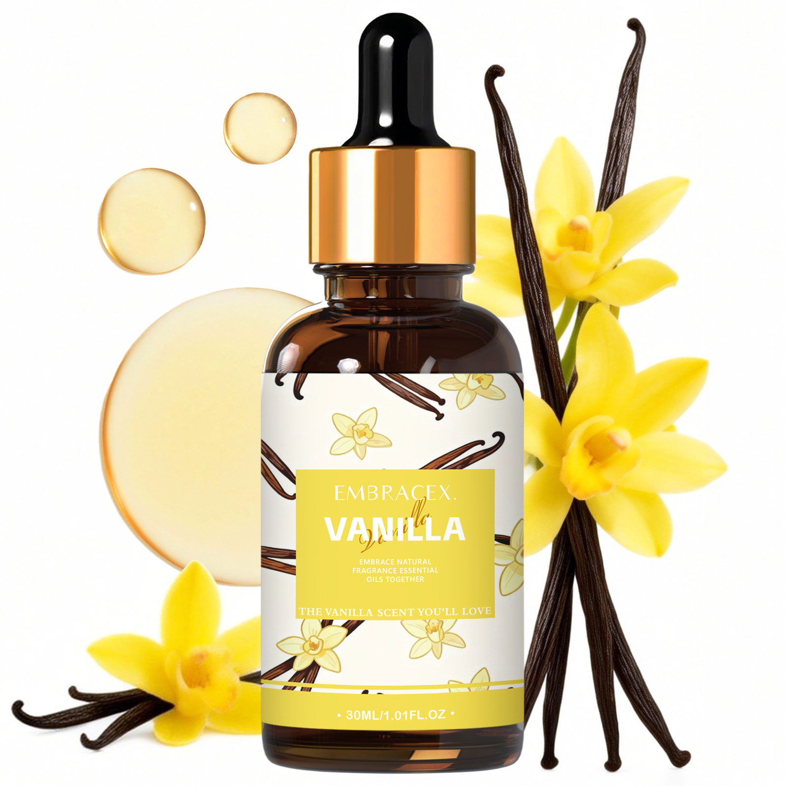 Candle Making Oil Scents - น้ำมันหอมระเหยวานิลลา 30 มล. สำหรับเครื่องกระจายกลิ่น เทียนหอม ทำของขวัญให้เพื่อน