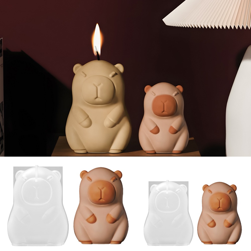Candle Making Reno - ยืน Capybara กลิ่นเทียนแม่พิมพ์ซิลิโคน 3D สัตว์เรซิ่นพลาสเตอร์ทําอุปกรณ์ Handmade