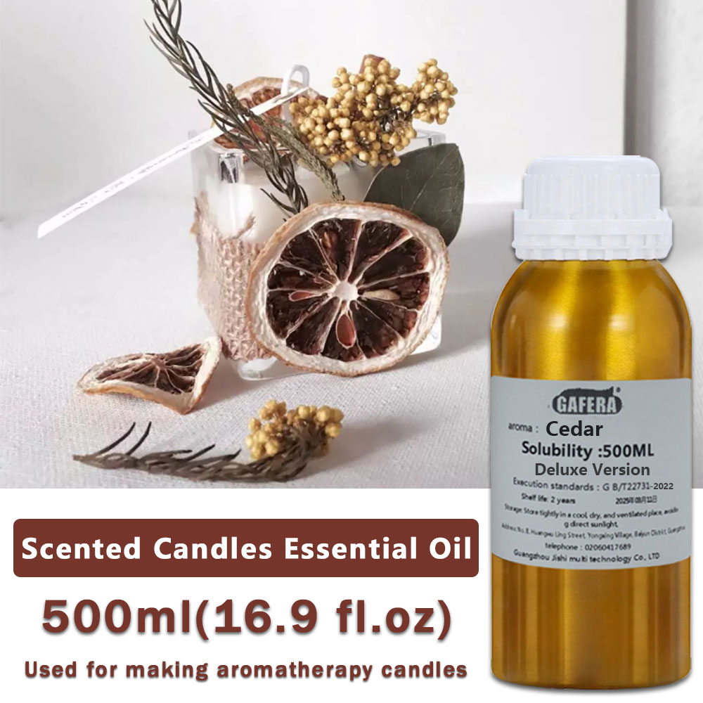 Candle Making Oil Scents - GAFERA 500มล. (16.9 fl.oz) น้ำมันหอมระเหยสำหรับเทียนกลิ่นฟรีเซีย/มะนาวโหระพาและส้ม/มะลิ/กุหลาบ -