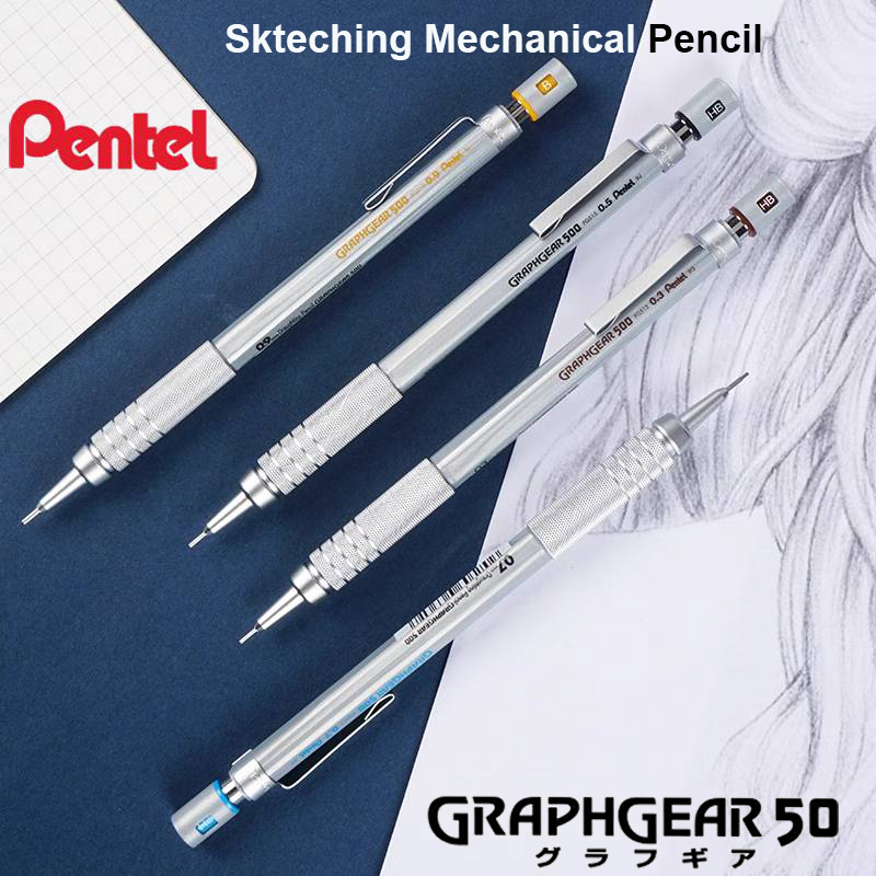 Pentel Pen Graphgear - Pentel ดินสอ GraphGear 500 Non-Breakable ตะกั่วดินสออัตโนมัติ