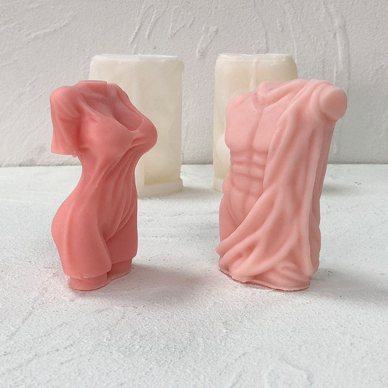 Candle Making Jug - แม่พิมพ์ซิลิโคนสำหรับเทียนหอมรูปทรงร่างกายมนุษย์เพศหญิงและเพศชาย ทนความร้อนสูงและเป็นเกรดอาหาร