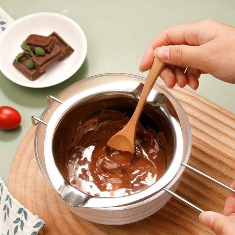 Candle Making Pot - หม้อต้มขี้ผึ้งเทียนสแตนเลสพร้อมที่จับทนความร้อนสำหรับการหลอมช็อคโกแลตและอุปกรณ์ทำเทียน