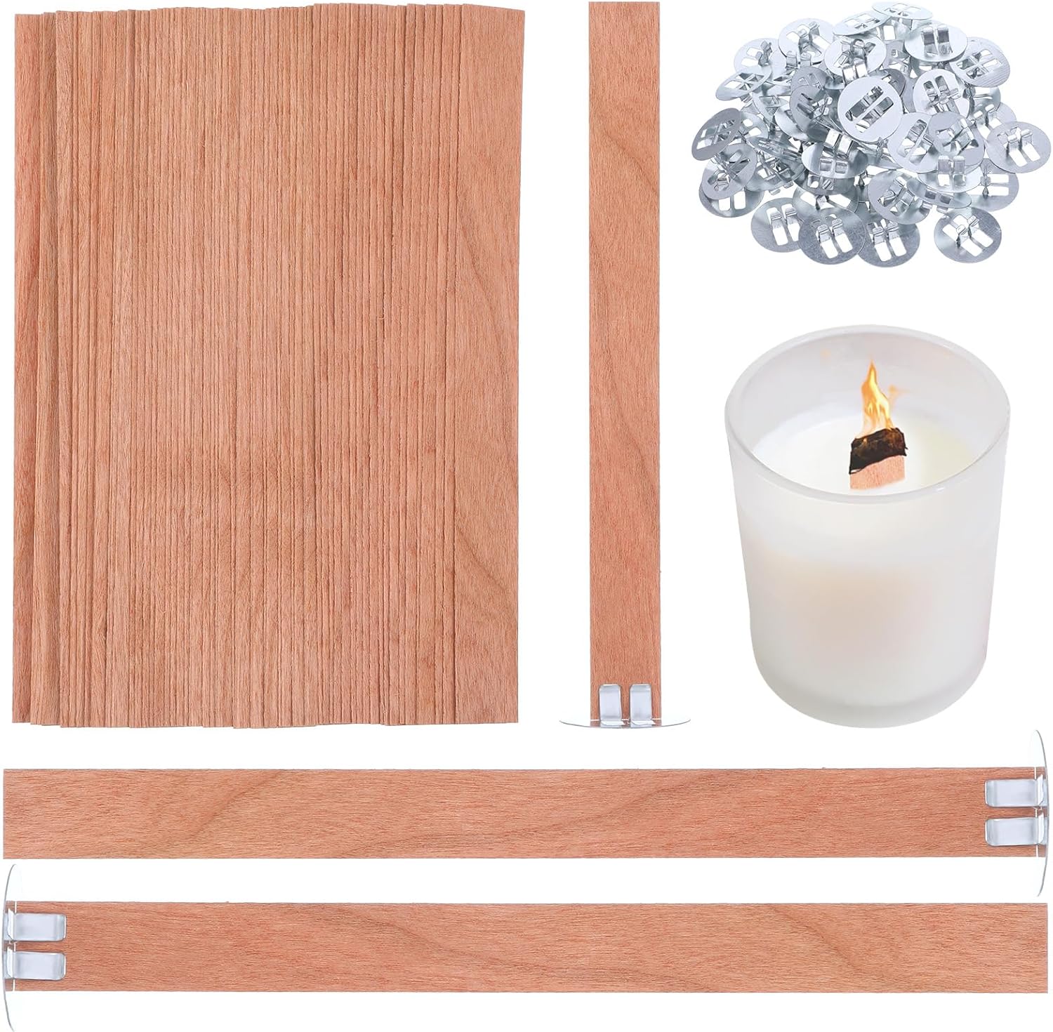 ไส้เทียนไม้ 60 ชิ้น สำหรับทำเท - Candle Making Reno บทวิจารณ์และราคา