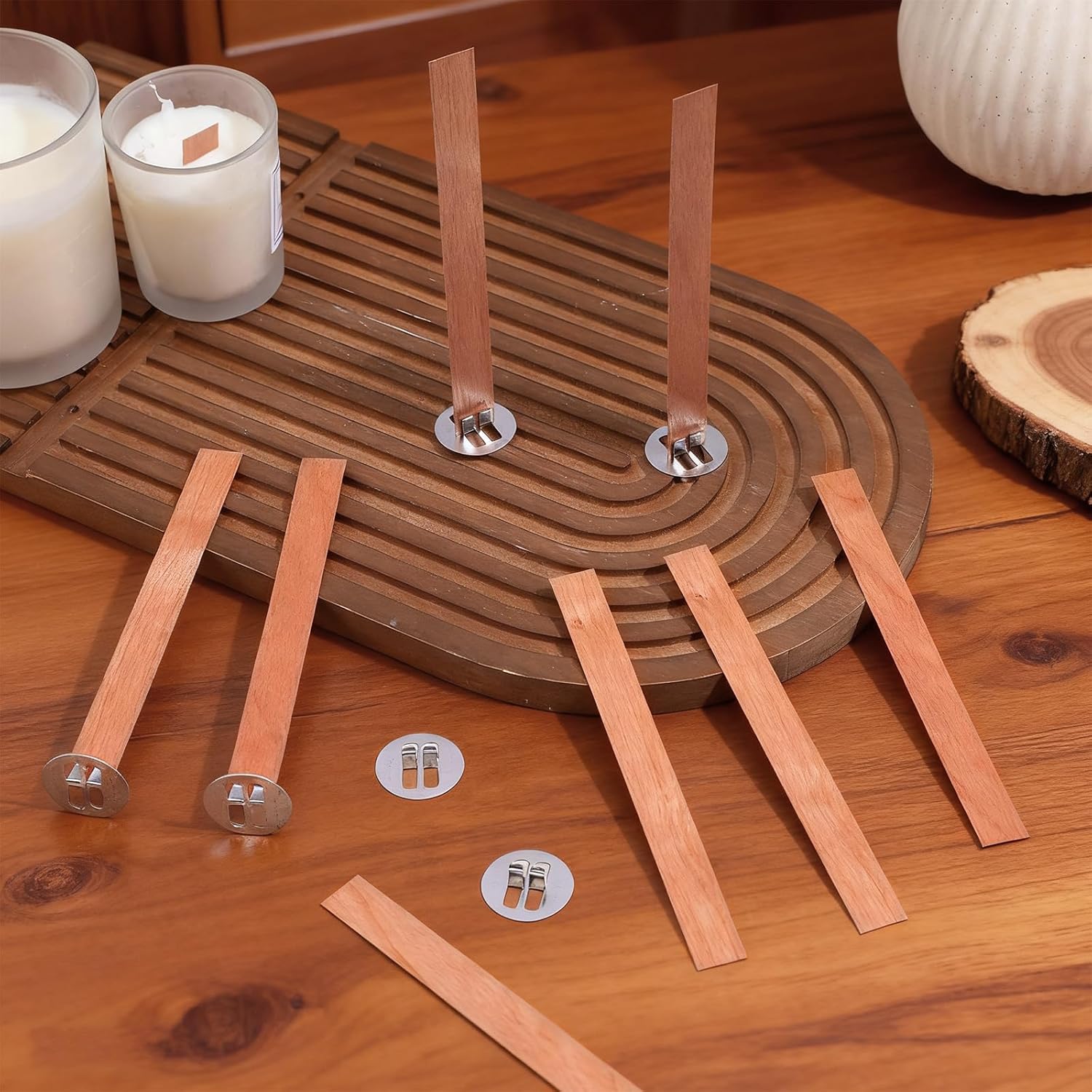ไส้เทียนไม้ 60 ชิ้น สำหรับทำเท - Candle Making Reno บทวิจารณ์และราคา