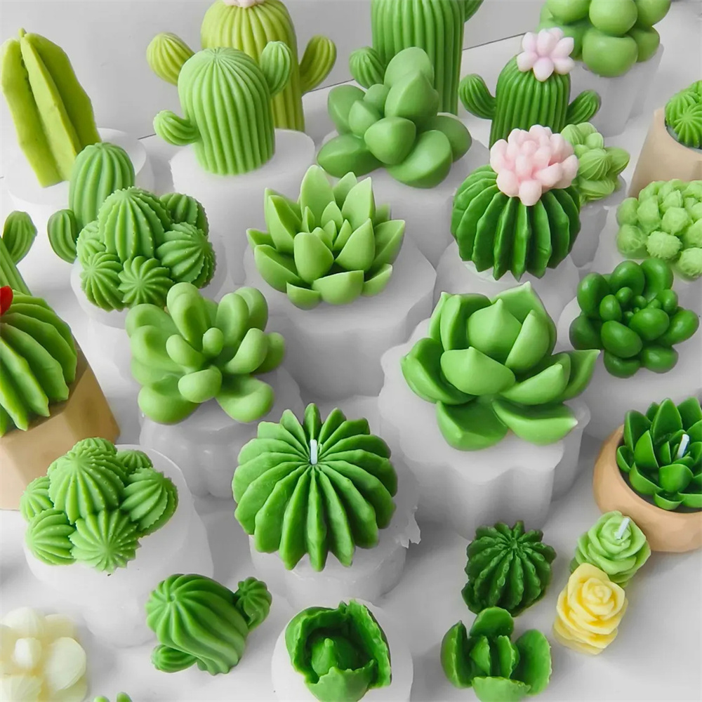 6pcs Succulent ซิลิโคนเทียนแม่ - Candle Making Reno บทวิจารณ์และราคา
